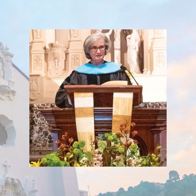 Dr. Joan Landeros at podium