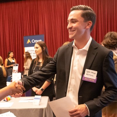 Saint Mary's Economics Minor Student at Meet the Firms