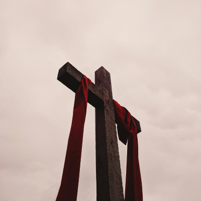 Cross with red stole