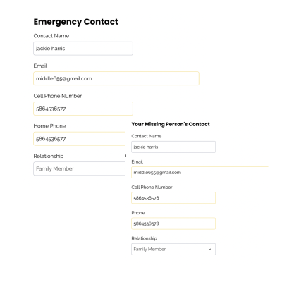 emergency contact information