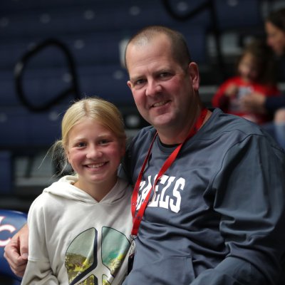 SMC Associate Vice President of Advancement Tom Carroll with daughter