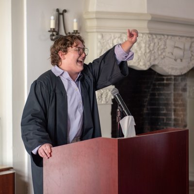 Lou Cooper '24, Keynote Speaker at this year's Lavender Graduate Celebration