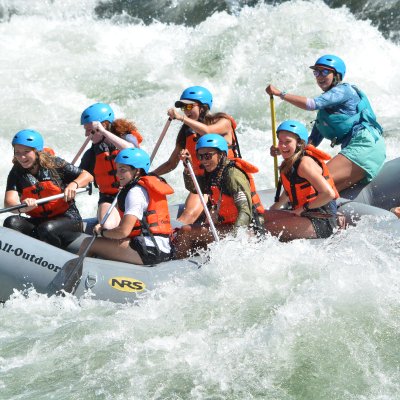Equipped with helmets and life jackets SMC Students embarked on the whitewater rafting expedition over Labor Day Weekend. / Photo courtesy of  Hotshot Images