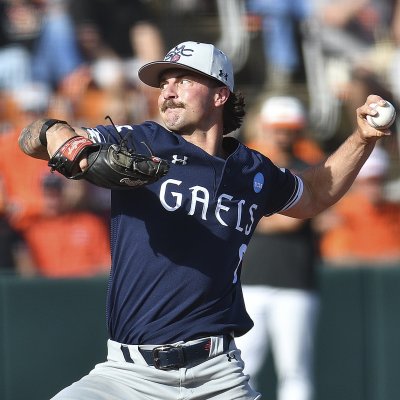 Baseball Pitcher Dylan Delvecchio throws against OSU in NCAA Tournament, May 2025