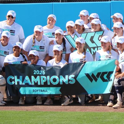 Saint Mary's Softball team with WCC Champions Banner in May 2025