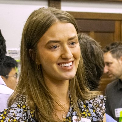 Emily Quimby '23 MS '24 at Meet the Firms event Fall 2025