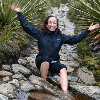 Rosana Barragan portrait in a creek in Colombia