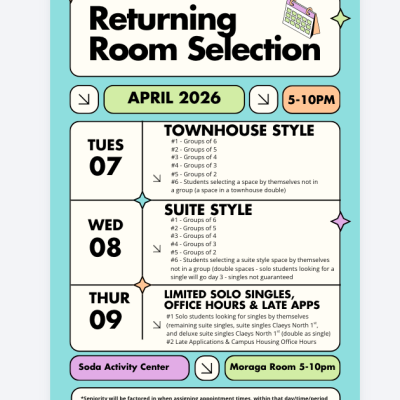 Returning Room Selection April 2026 - At a Glance Schedule 3.2.26 330pm