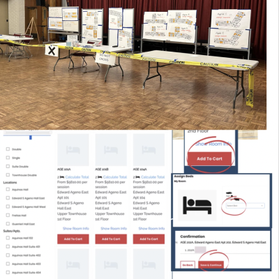 room selection in person and online snippit