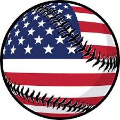 Baseball with american flag on it