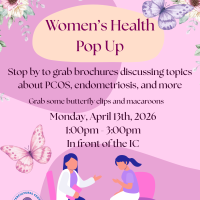 Pink background with flowers and butterflies