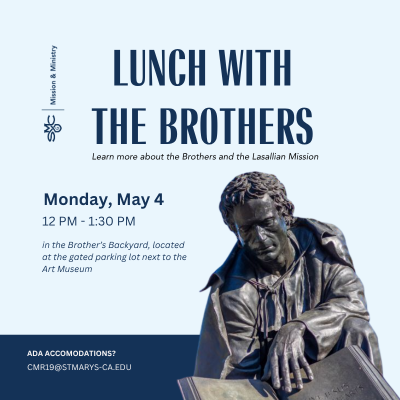 Lunch with the Brothers in their Backyard Garden May 4 at 12