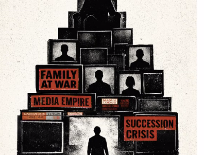 promo poster for PIPPIN musical with succession themes