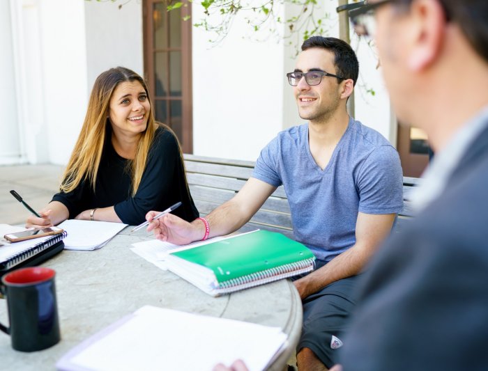 Writing Circle students in discussion