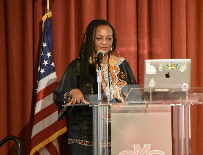 image of Dr. Ramona Bishop speaking at event