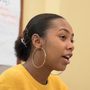 Student in an SMC classroom
