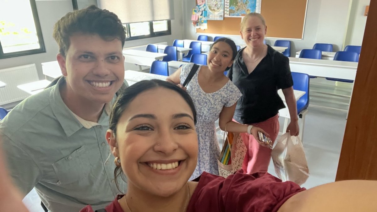 shot of ma in comm externship dr. hefner