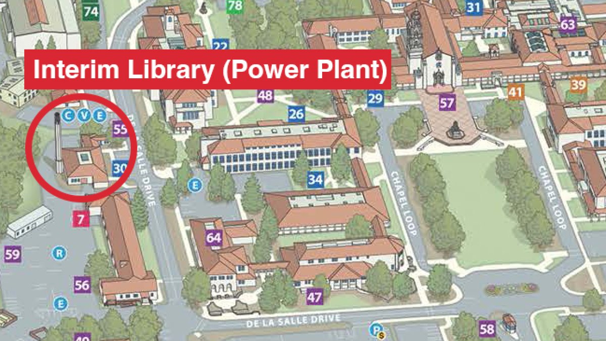 Interim Library Location Power Plant on a map